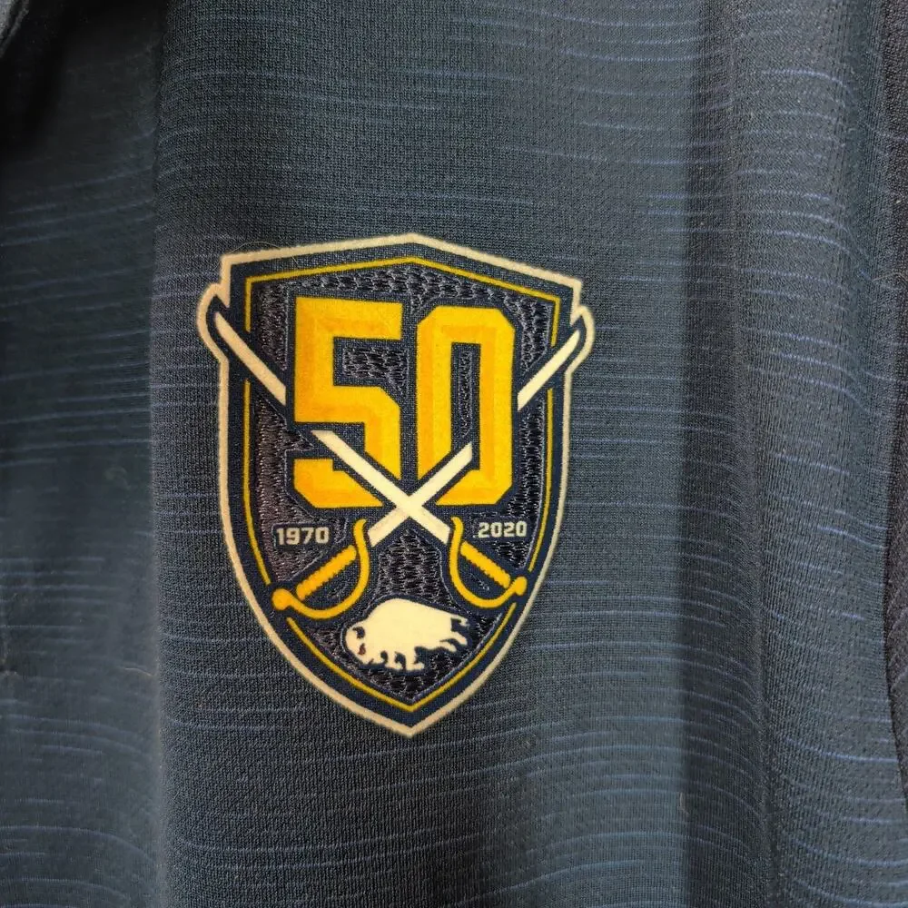 Adidas Buffalo Sabres 50th Anniversary Polo Shirt Men's 2XL Navy Blue